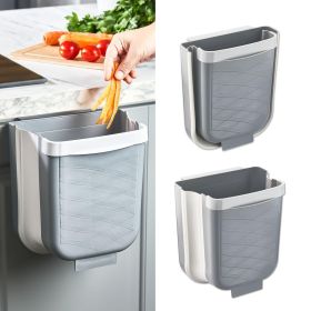 Hanging Foldable Trash Can for Kitchen Cabinet Door | Collapsible Narrow Waste Bin | Compact Travel Trash Can | Space Saving 6 L Plastic Garbage